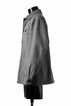 画像をギャラリービューアに読み込む, sus-sous germany work jacket / cotton linen herringbone (sumi)