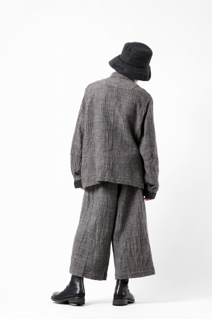 画像をギャラリービューアに読み込む, YUTA MATSUOKA double jacket / double weave cotton wool linen (brown)
