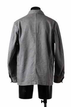 画像をギャラリービューアに読み込む, sus-sous germany work jacket / cotton linen herringbone (sumi)
