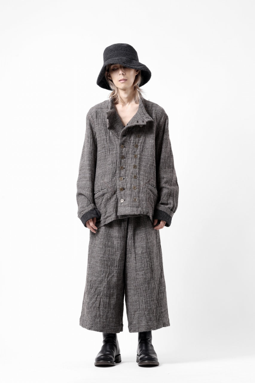 画像をギャラリービューアに読み込む, YUTA MATSUOKA double jacket / double weave cotton wool linen (brown)