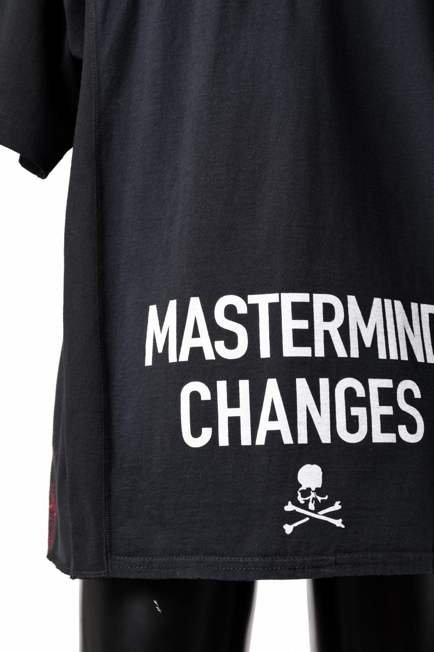 Load image into Gallery viewer, mastermind JAPAN x CHANGES exclusive ReBUILD T-SHIRT / CH-BODY (BLACK #14)