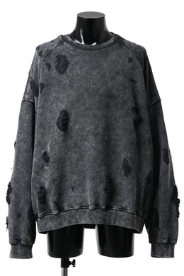 Juun.J Garment Dyed Distressed Sweatshirt (GREY)