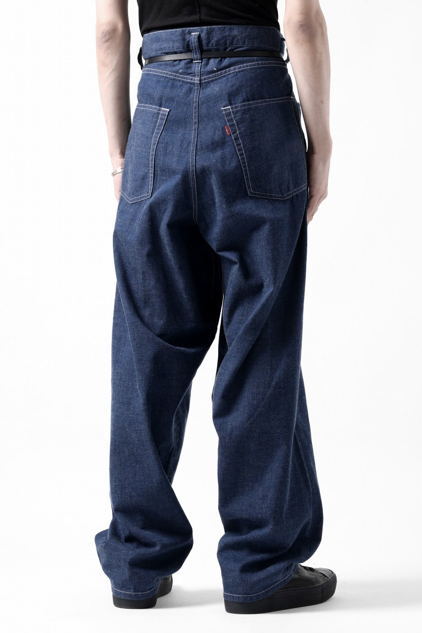 画像をギャラリービューアに読み込む, N/07 WIDE-TAPARED JEANS / 7.3oz CHAMBRAY DENIM (INDIGO ONE WASHED)