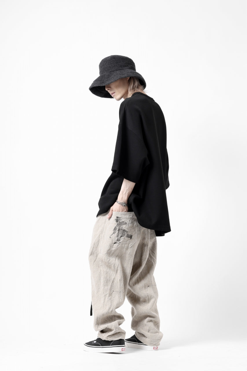 画像をギャラリービューアに読み込む, YUTA MATSUOKA wide taperd pants / no.8 linen canvas (ecru)