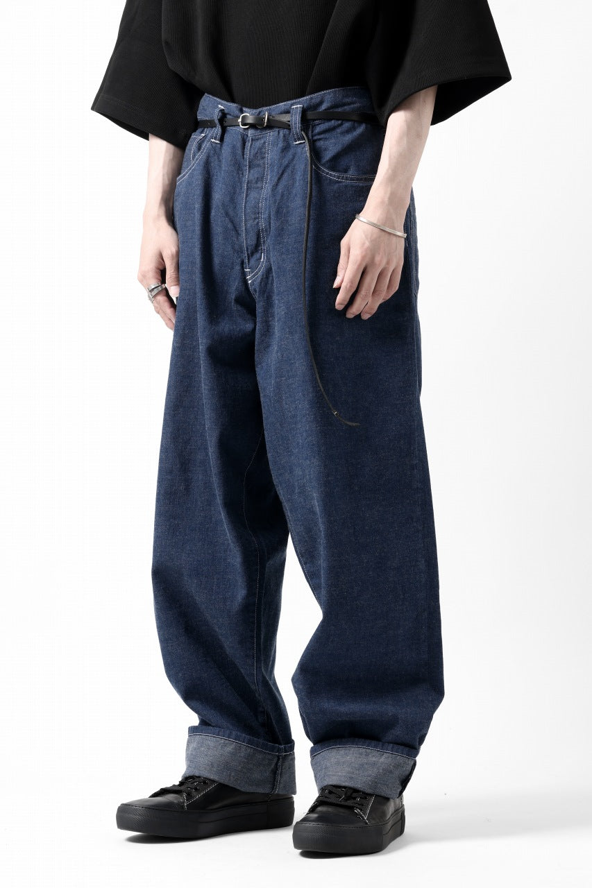 画像をギャラリービューアに読み込む, N/07 WIDE-TAPARED JEANS / 7.3oz CHAMBRAY DENIM (INDIGO ONE WASHED)