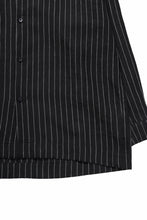 画像をギャラリービューアに読み込む, A.F ARTEFACT LOOSEY OVER SHIRT / LINEN STRIPE B (BLACK×L.GREY)