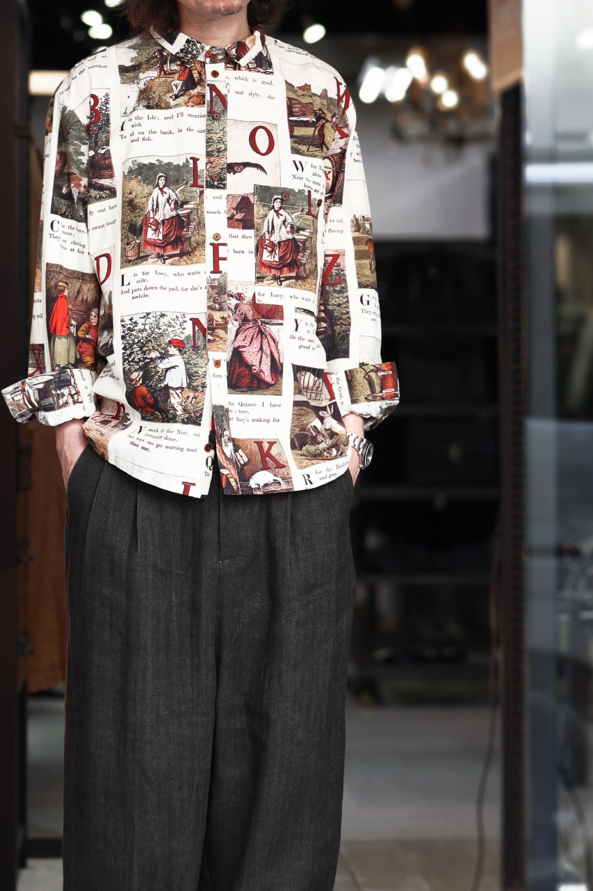 画像をギャラリービューアに読み込む, Aleksandr Manamis exclusive BIRD CHILDREN SHORT COLLAR REGULAR SHIRT (L'ALPHABET)