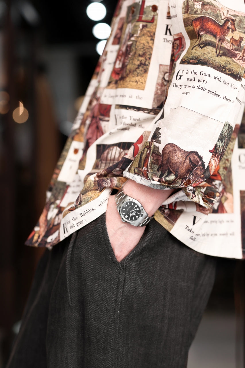 画像をギャラリービューアに読み込む, Aleksandr Manamis exclusive BIRD CHILDREN SHORT COLLAR REGULAR SHIRT (L'ALPHABET)