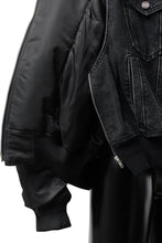 画像をギャラリービューアに読み込む, Juun.J Denim Vest Detachable Nylon MA-1 Jumper (GREY)