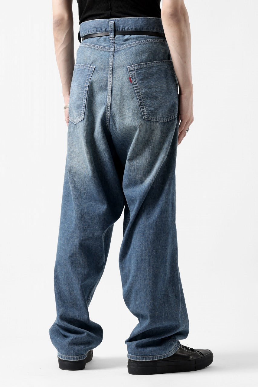 画像をギャラリービューアに読み込む, N/07 WIDE-TAPARED JEANS / 7.3oz CHAMBRAY DENIM (INDIGO USED)