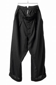 画像をギャラリービューアに読み込む, sus-sous cinematic trousers / 1/4 linen sheeting (BLACK)