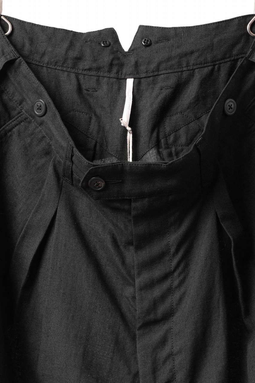 Load image into Gallery viewer, sus-sous cinematic trousers / 1/4 linen seating (BLACK)