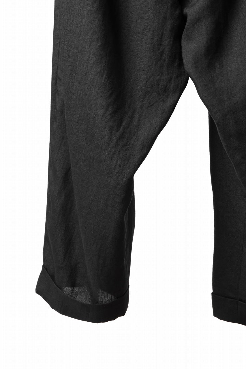 Load image into Gallery viewer, sus-sous cinematic trousers / 1/4 linen seating (BLACK)
