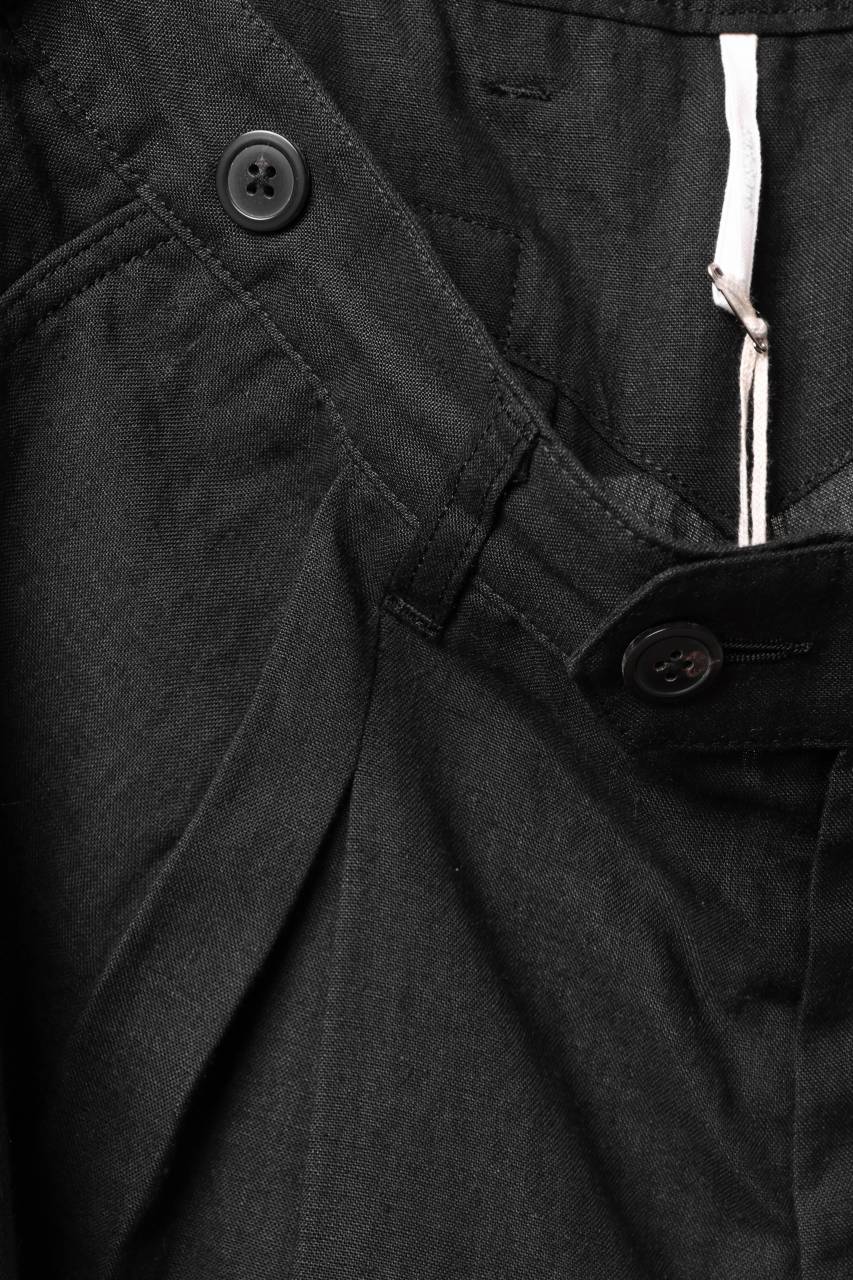 Load image into Gallery viewer, sus-sous cinematic trousers / 1/4 linen seating (BLACK)