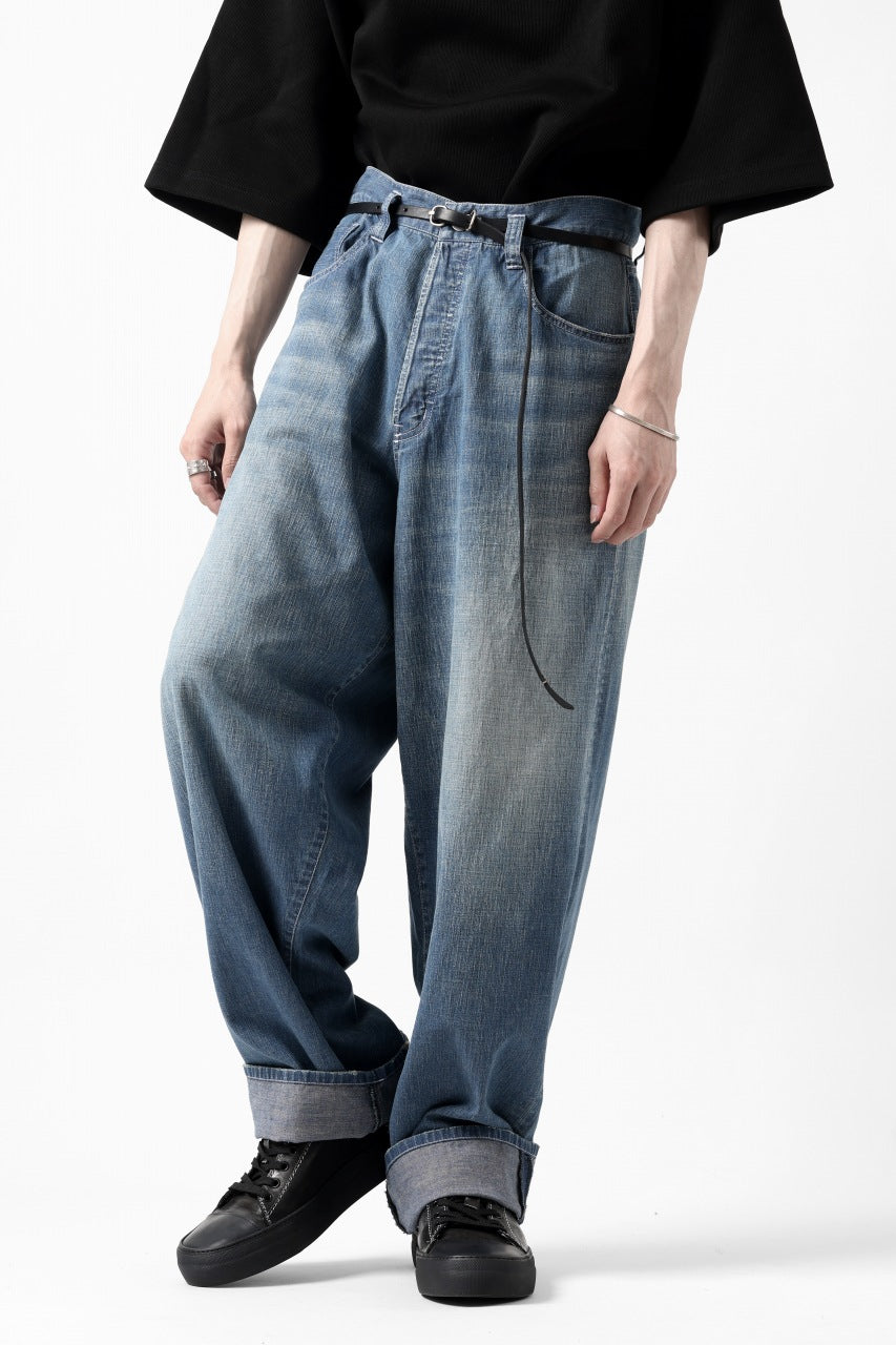 画像をギャラリービューアに読み込む, N/07 WIDE-TAPARED JEANS / 7.3oz CHAMBRAY DENIM (INDIGO USED)