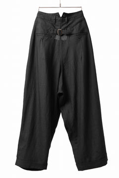 画像をギャラリービューアに読み込む, sus-sous cinematic trousers / 1/4 linen sheeting (BLACK)