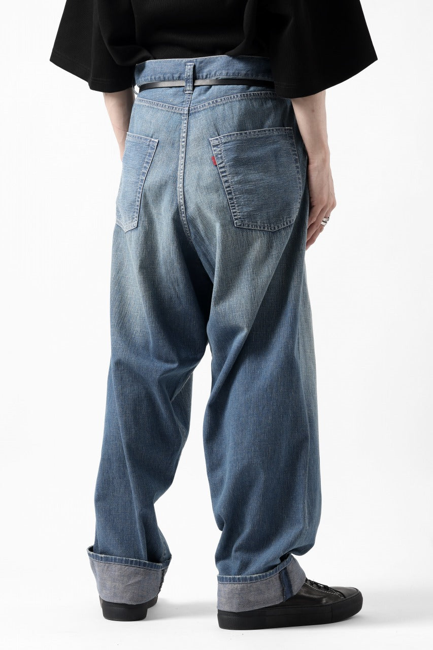 画像をギャラリービューアに読み込む, N/07 WIDE-TAPARED JEANS / 7.3oz CHAMBRAY DENIM (INDIGO USED)