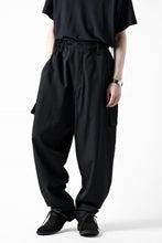画像をギャラリービューアに読み込む, Y's for men SIDE TUCK CARGO POCKET PANTS / WRINKLED GABARDINE (BLACK)