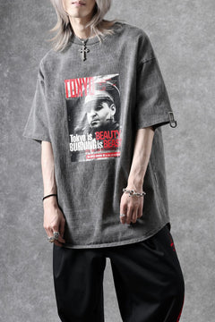 画像をギャラリービューアに読み込む, beauty : beast x CVTVLIST S/S TEE "TOKYO BURNING" (G.BLACK)