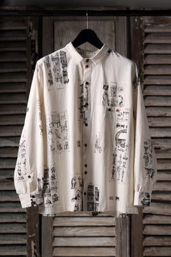 画像をギャラリービューアに読み込む, Aleksandr Manamis LES CREATURES SHORT COLLAR REGULAR SHIRT (ORNAMENT)