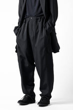 画像をギャラリービューアに読み込む, Y's for men SIDE TUCK CARGO POCKET PANTS / WRINKLED GABARDINE (BLACK)
