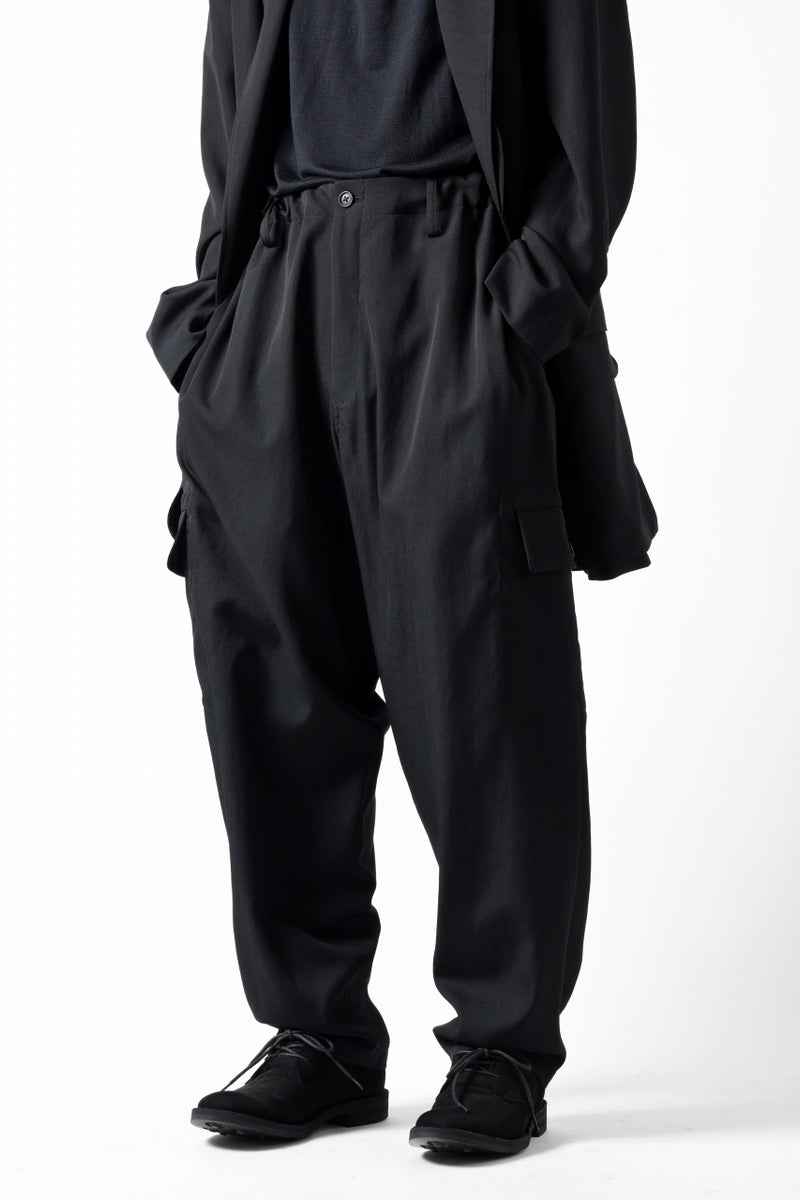 Y's for men SIDE TUCK CARGO POCKET PANTS / WRINKLED