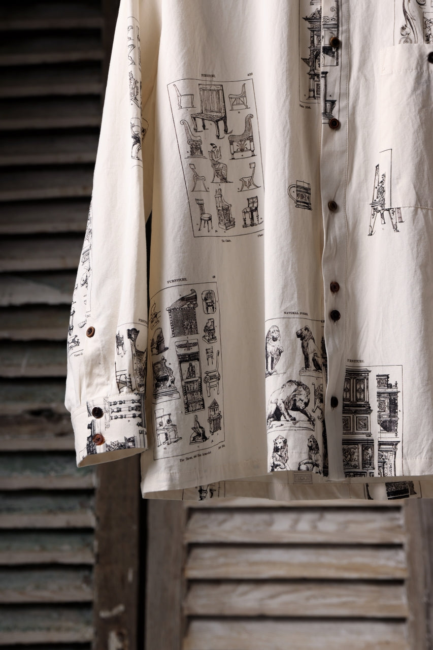 画像をギャラリービューアに読み込む, Aleksandr Manamis LES CREATURES SHORT COLLAR REGULAR SHIRT (ORNAMENT)