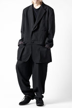 画像をギャラリービューアに読み込む, Y's for men SHAVED CLOTH JACKET / WRINKLED GABARDINE (BLACK)