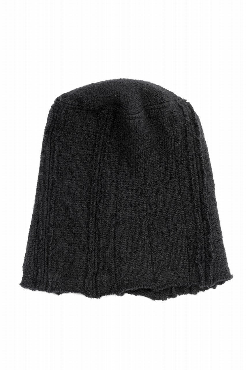 画像をギャラリービューアに読み込む, KLASICA CONEY DESERT WATCH CAP / URUGAY SLAB YARN NON MULESING WOOL (BLACK)