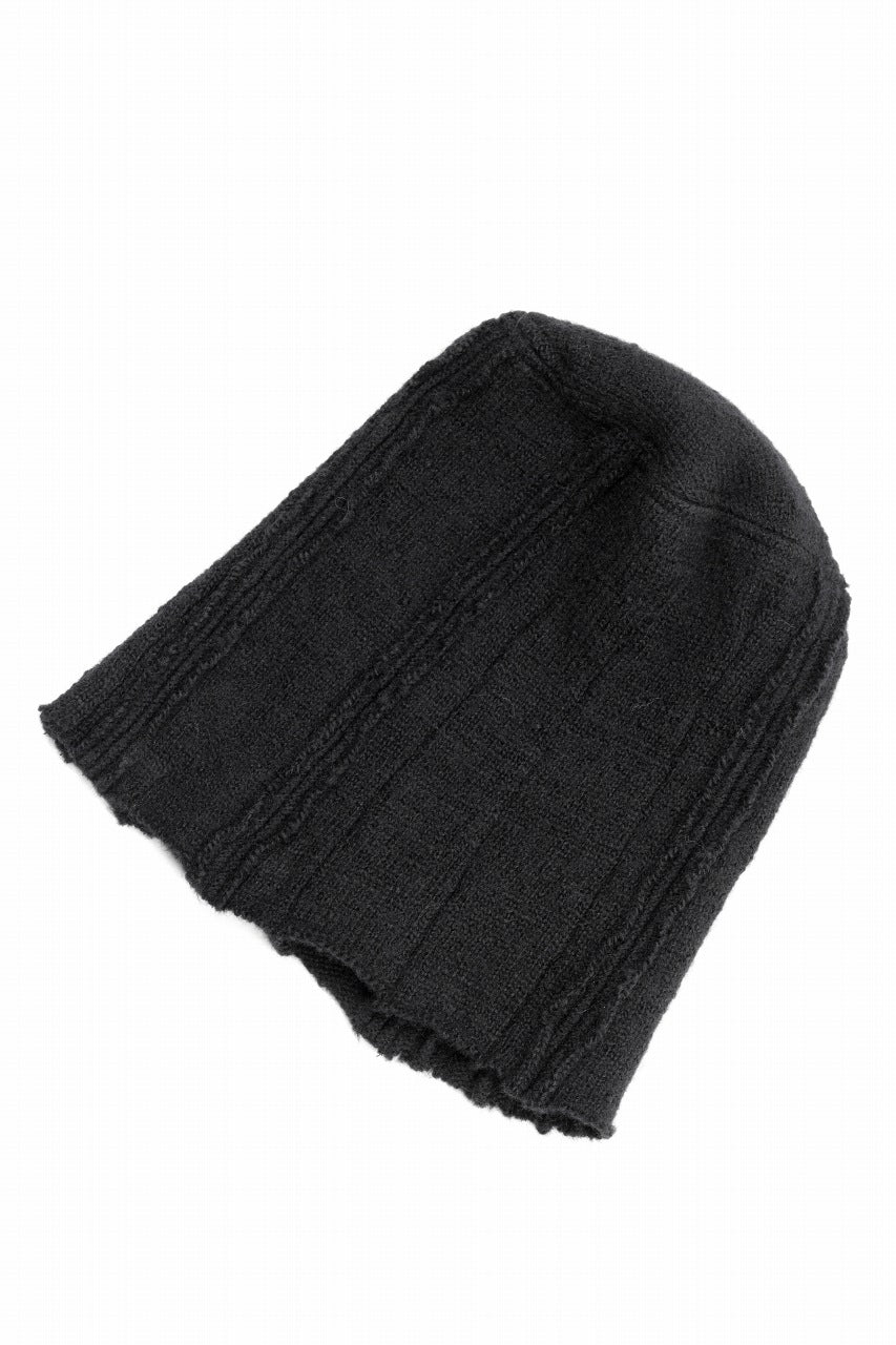 画像をギャラリービューアに読み込む, KLASICA CONEY DESERT WATCH CAP / URUGAY SLAB YARN NON MULESING WOOL (BLACK)