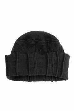 画像をギャラリービューアに読み込む, KLASICA CONEY DESERT WATCH CAP / URUGAY SLAB YARN NON MULESING WOOL (BLACK)