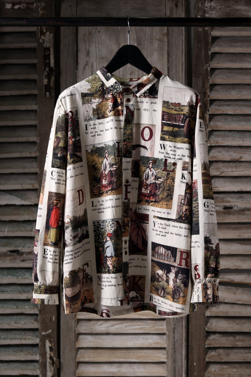 画像をギャラリービューアに読み込む, Aleksandr Manamis exclusive BIRD CHILDREN SHORT COLLAR REGULAR SHIRT (L'ALPHABET)