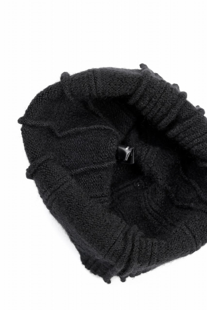 画像をギャラリービューアに読み込む, KLASICA CONEY DESERT WATCH CAP / URUGAY SLAB YARN NON MULESING WOOL (BLACK)