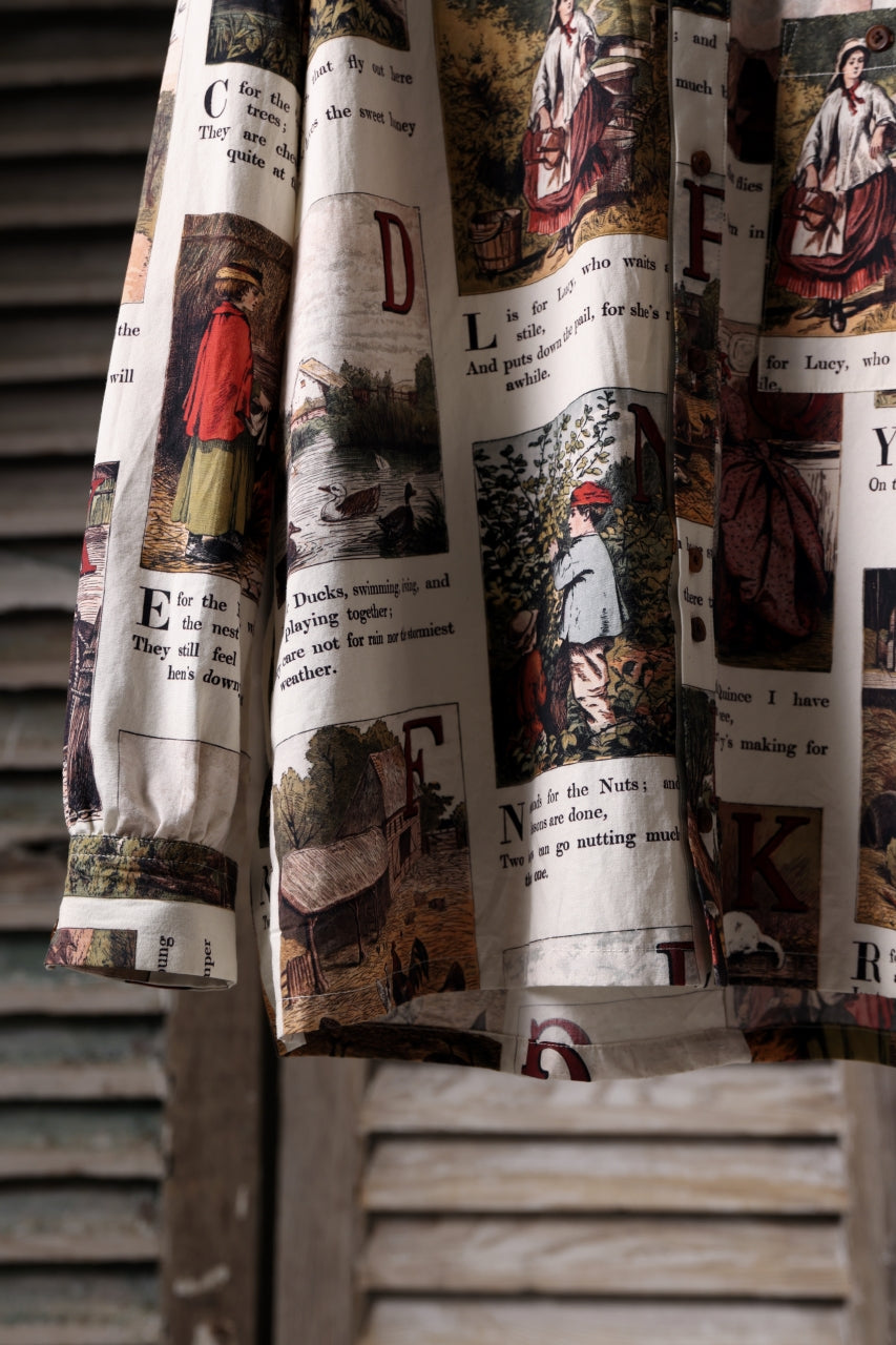 画像をギャラリービューアに読み込む, Aleksandr Manamis exclusive BIRD CHILDREN SHORT COLLAR REGULAR SHIRT (L'ALPHABET)