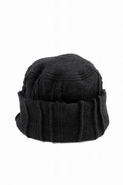 画像をギャラリービューアに読み込む, KLASICA CONEY DESERT WATCH CAP / URUGAY SLAB YARN NON MULESING WOOL (BLACK)