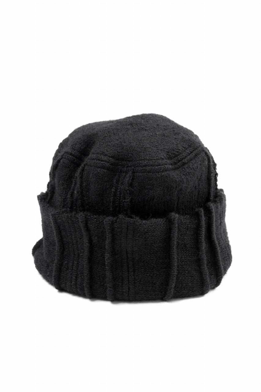 画像をギャラリービューアに読み込む, KLASICA CONEY DESERT WATCH CAP / URUGAY SLAB YARN NON MULESING WOOL (BLACK)