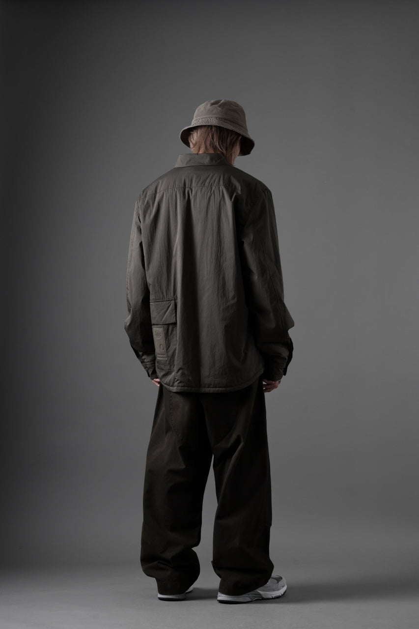画像をギャラリービューアに読み込む, Ten c PADDED SHIRT / PIECE DYED COTTON/NYLON POPLIN (DARK GREEN)