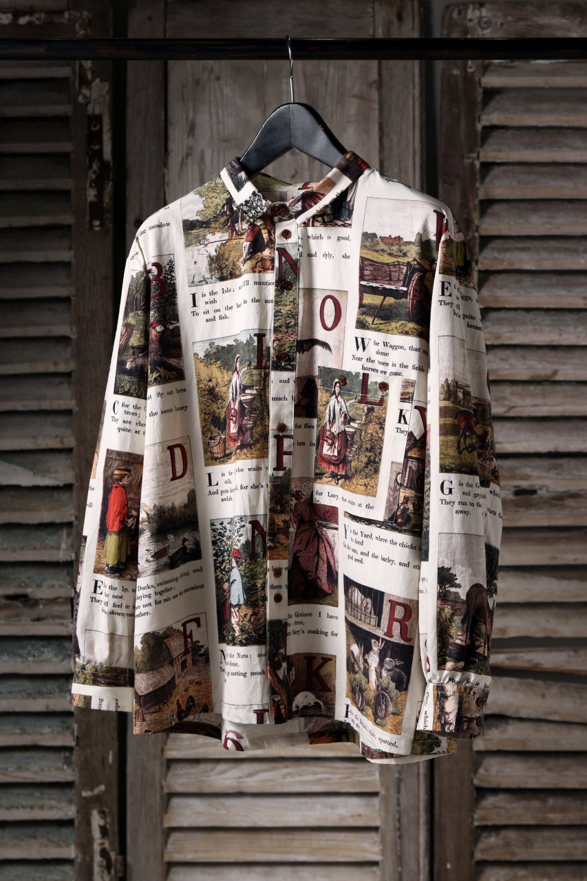 画像をギャラリービューアに読み込む, Aleksandr Manamis exclusive BIRD CHILDREN SHORT COLLAR REGULAR SHIRT (L'ALPHABET)