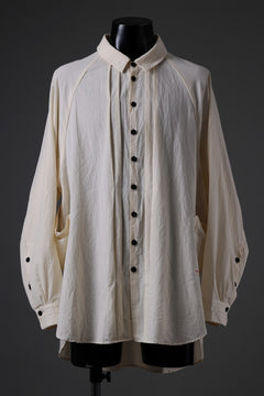 画像をギャラリービューアに読み込む, KLASICA SH-043 - Tw 2 POCKETS ATELIER BLOUSE / LOOSE WOVEN TYPE WRITER (ECRU)