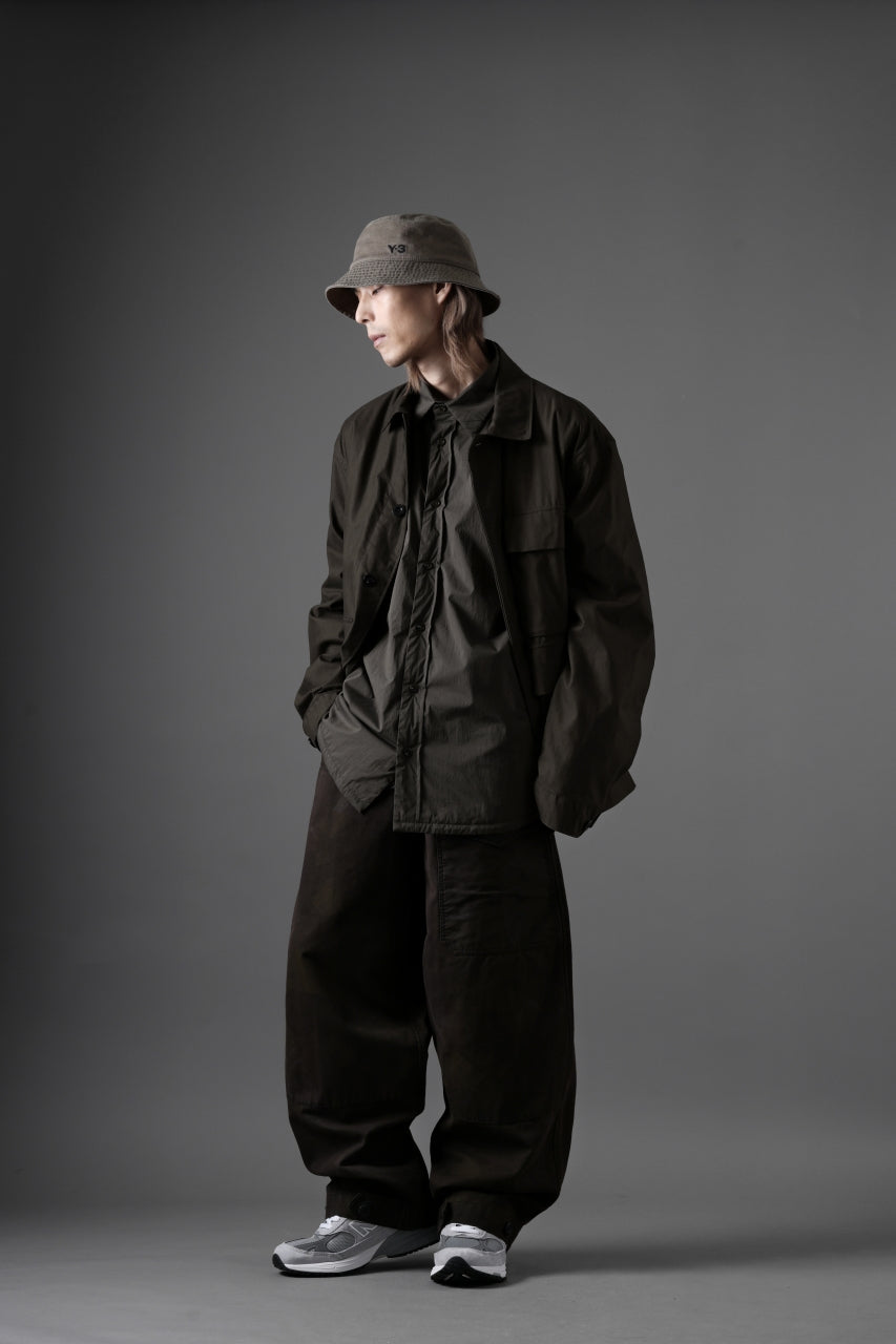 画像をギャラリービューアに読み込む, Ten c PADDED SHIRT / PIECE DYED COTTON/NYLON POPLIN (DARK GREEN)