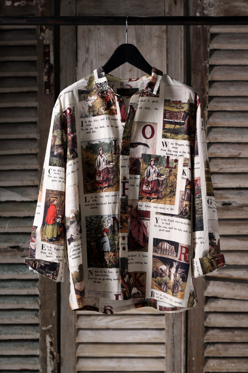 画像をギャラリービューアに読み込む, Aleksandr Manamis exclusive BIRD CHILDREN SHORT COLLAR REGULAR SHIRT (L'ALPHABET)