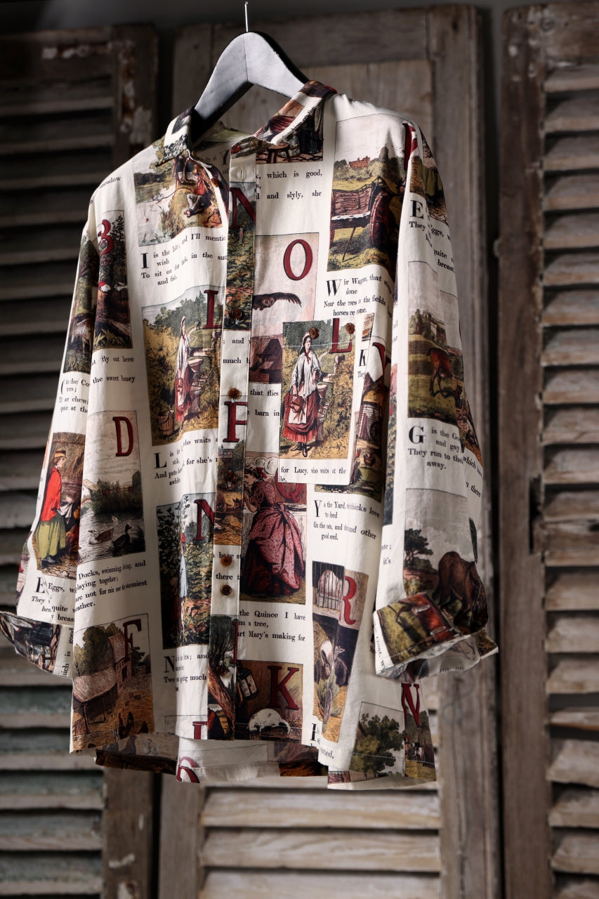 画像をギャラリービューアに読み込む, Aleksandr Manamis exclusive BIRD CHILDREN SHORT COLLAR REGULAR SHIRT (L'ALPHABET)