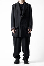 画像をギャラリービューアに読み込む, Y's for men SHAVED CLOTH JACKET / WRINKLED GABARDINE (BLACK)
