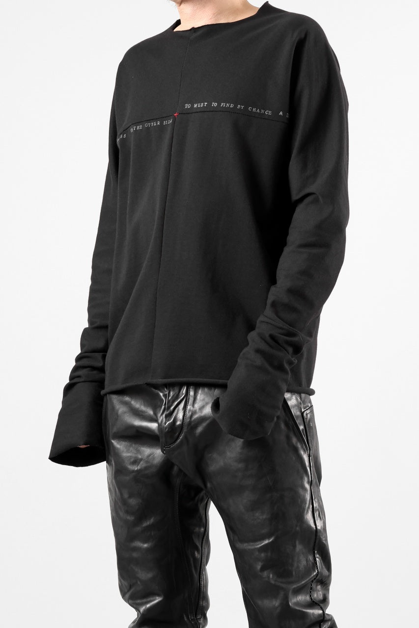 Load image into Gallery viewer, m.a+ written one piece long sleeve t-shirt / T211D/W/JM11 (BLACK)