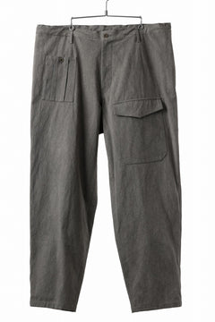 画像をギャラリービューアに読み込む, Y's for men WITHSTRING WORK PANTS / COTTON LINEN SULFIDED OZONE (CHARCOAL)