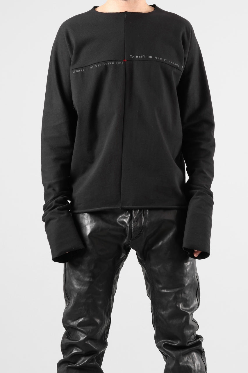 Load image into Gallery viewer, m.a+ written one piece long sleeve t-shirt / T211D/W/JM11 (BLACK)