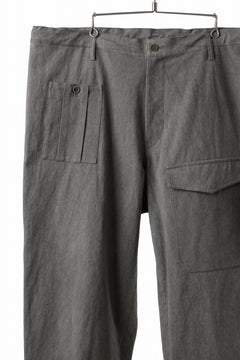 画像をギャラリービューアに読み込む, Y's for men WITHSTRING WORK PANTS / COTTON LINEN SULFIDED OZONE (CHARCOAL)
