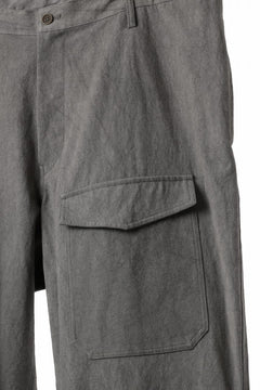 画像をギャラリービューアに読み込む, Y's for men WITHSTRING WORK PANTS / COTTON LINEN SULFIDED OZONE (CHARCOAL)