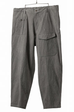 画像をギャラリービューアに読み込む, Y's for men WITHSTRING WORK PANTS / COTTON LINEN SULFIDED OZONE (CHARCOAL)