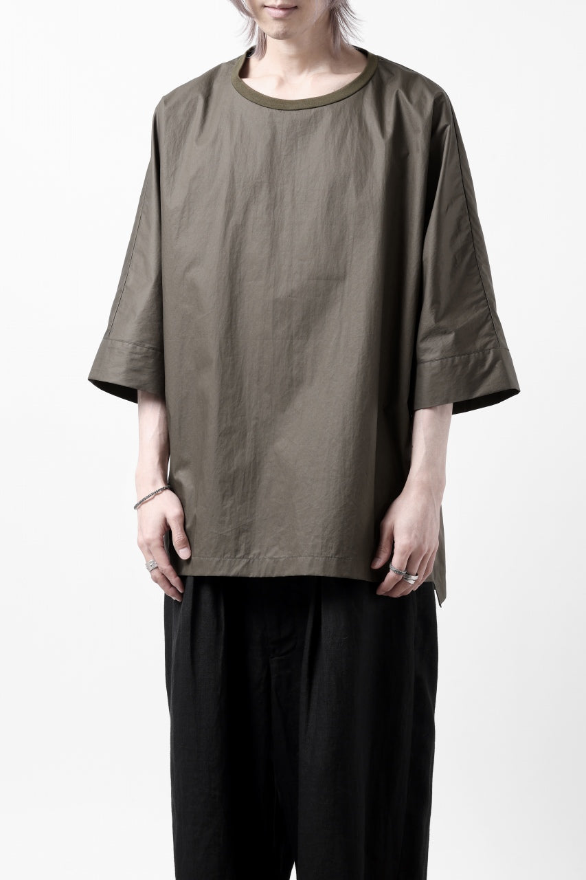 Load image into Gallery viewer, sus-sous atelier T / Lance 80/- cotton typewriter (OLIVE GREEN)